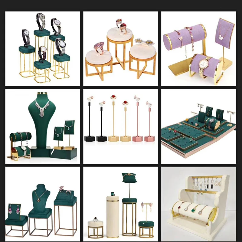 Wholesale Jewelry Display Custom Fabric Jewellery Stand For Counter