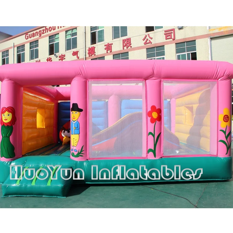 

Kids Commercial Inflatable Bounce Combo Single Lane Inflatable Slide Jumping Castle For Outdoor Indoor Amusement, Customized color