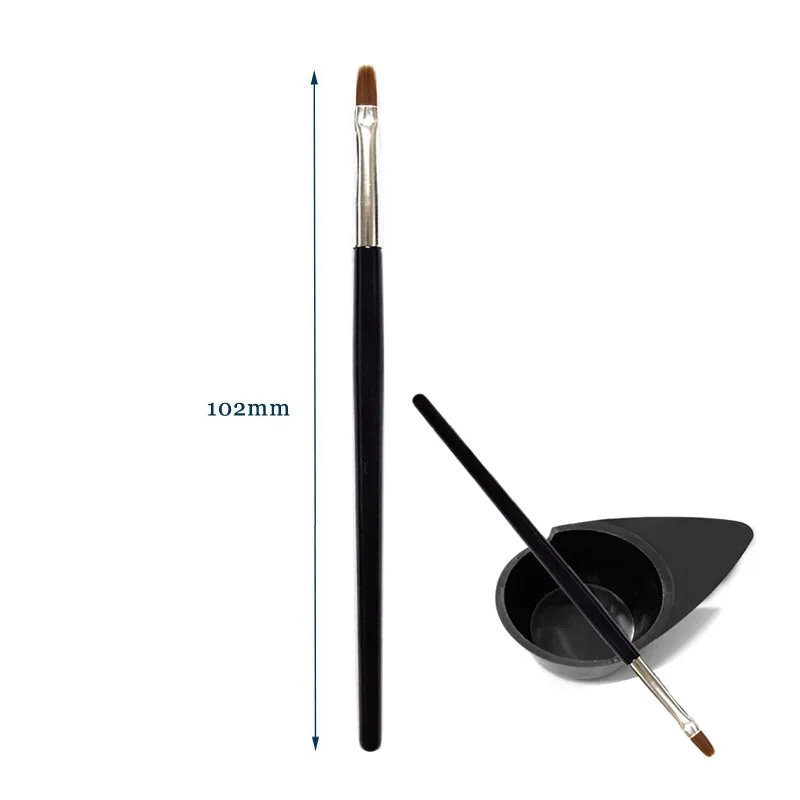 

Oval Top Brow Tint Brush for Eyebrow Dyeing Eyelash Tinting