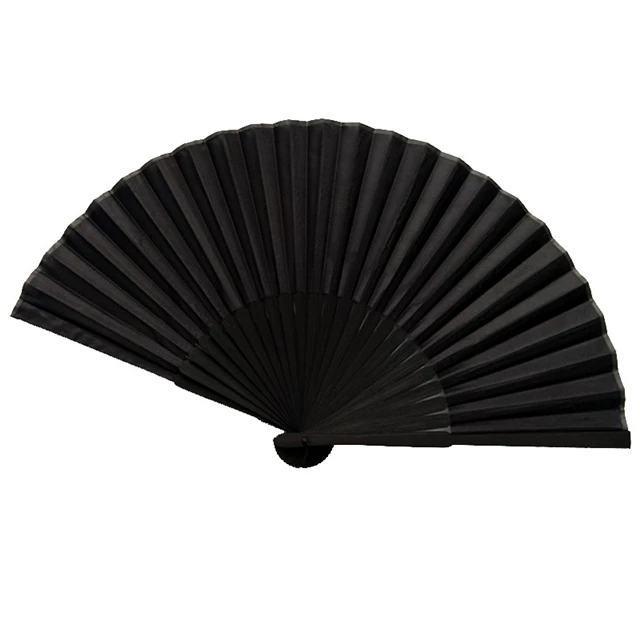 

Chinese Style Ornaments Black Vintage Hand Fan Home Decor