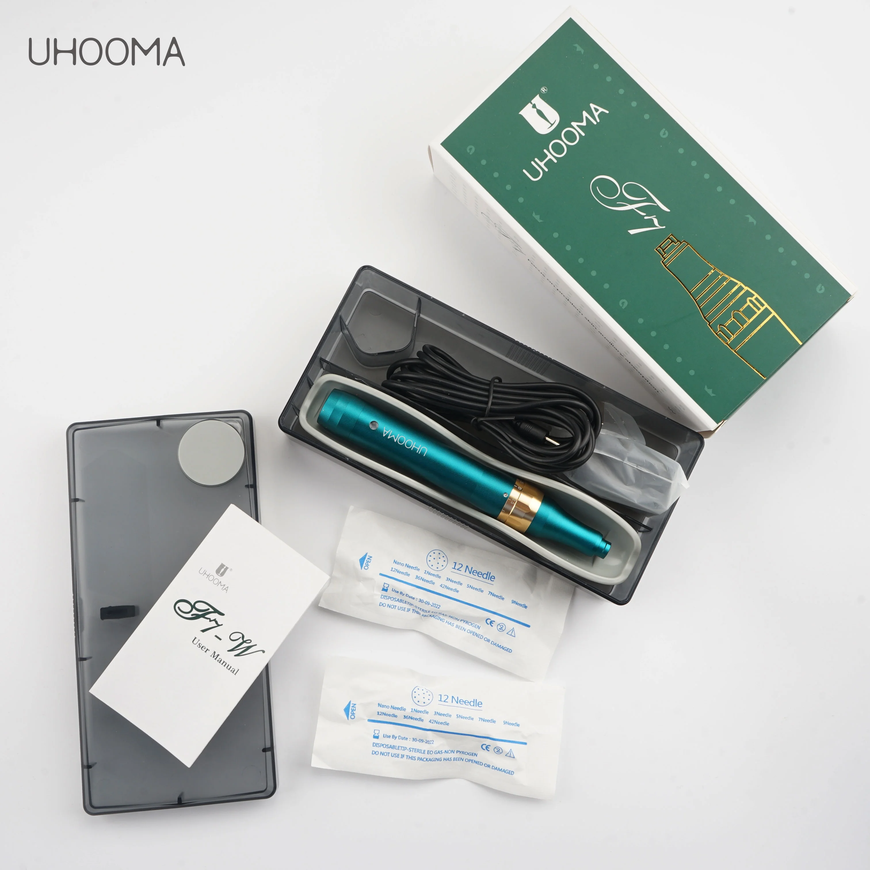 

amazon top seller 2020 OEM Service UHOOMA F7 microneedling machine original Medical derma pen, Green