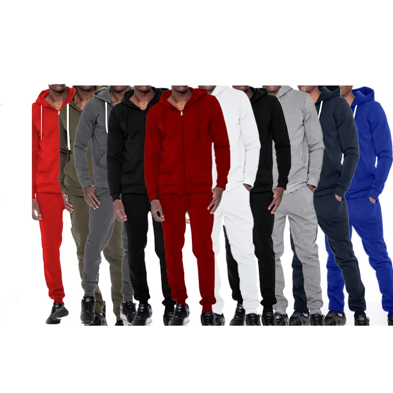 

high quality Custom Logo spring fall Two Piece Men's Casual Jogger Tracksuit Set Sportswear For Men
