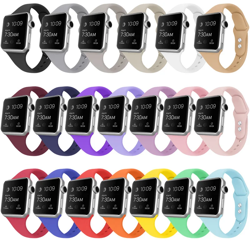 

Qiman Amazon Hot Sale Watch bands Silicone watch strap for apple watch band 38MM 40MM 42MM 44MM with  and  for iwatch6/5/4