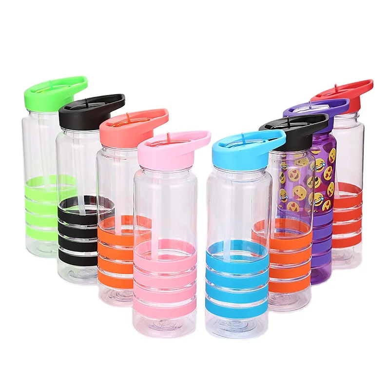 

Promotional Plastic Water Bottle With Lid straw Tritan drinking water bottle, Customized color