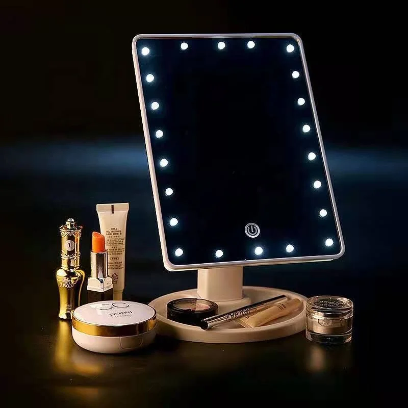 

Affordable LED Mirror Touch Switch Single Side Lighted Vanity Mirror with 22 LED Lights LED Bathroom Mirrors