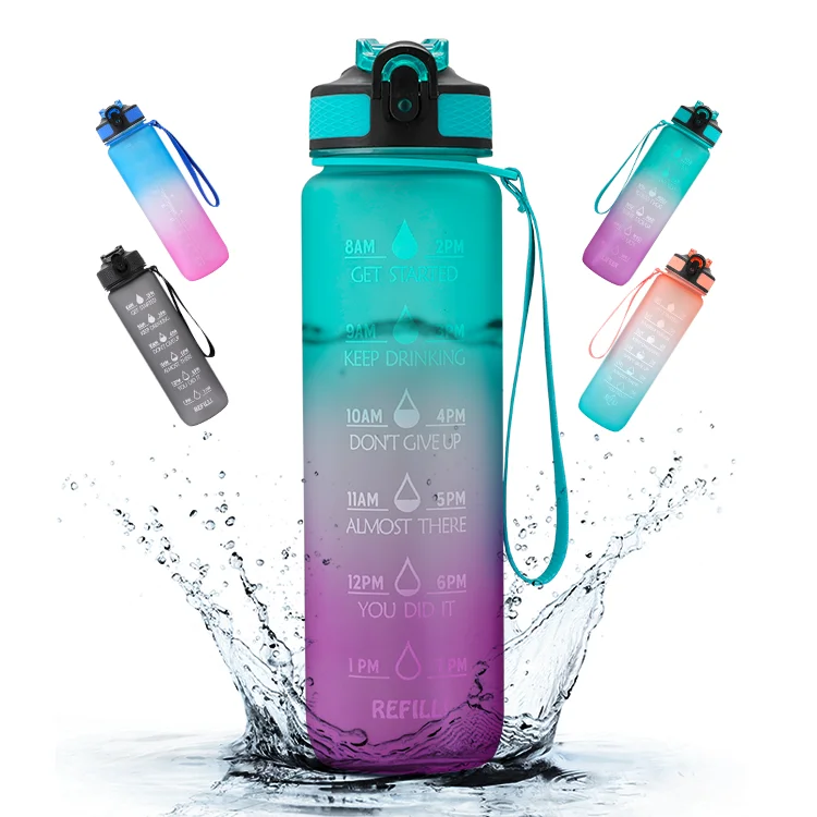 

Hot Products Custom Logo BPA Free Plastic Water Bottle ombre