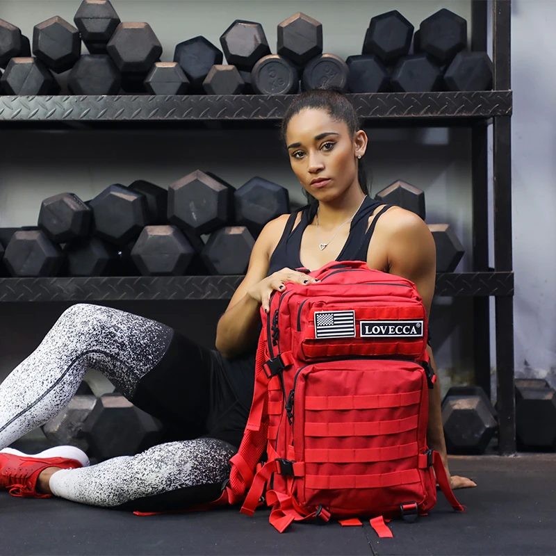 

Molle Waterproof 900D Red Military Tactical Backpack Women and Men Travel Hiking Camping Backpack