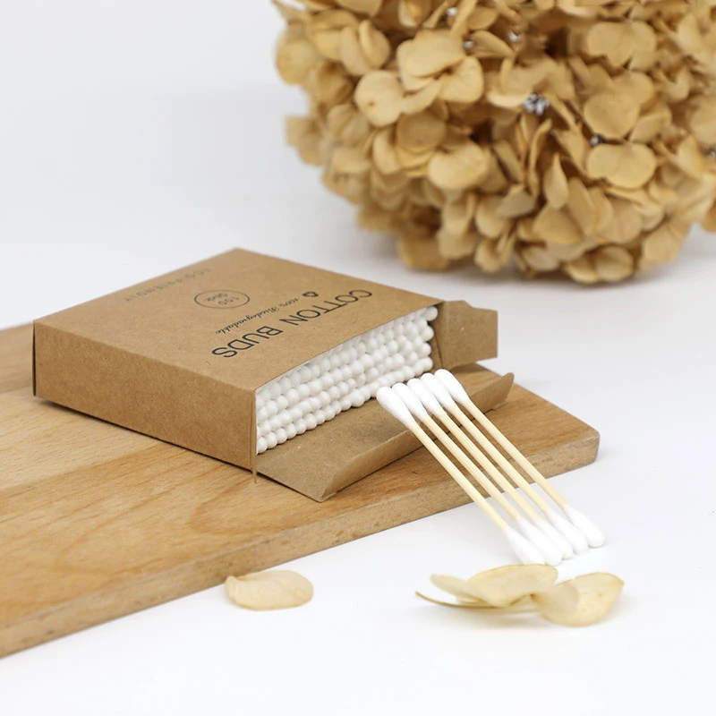 

2021 new arrive 100pcs Box Biodegradable Bamboo Ear Cotton Swabs bamboo stick