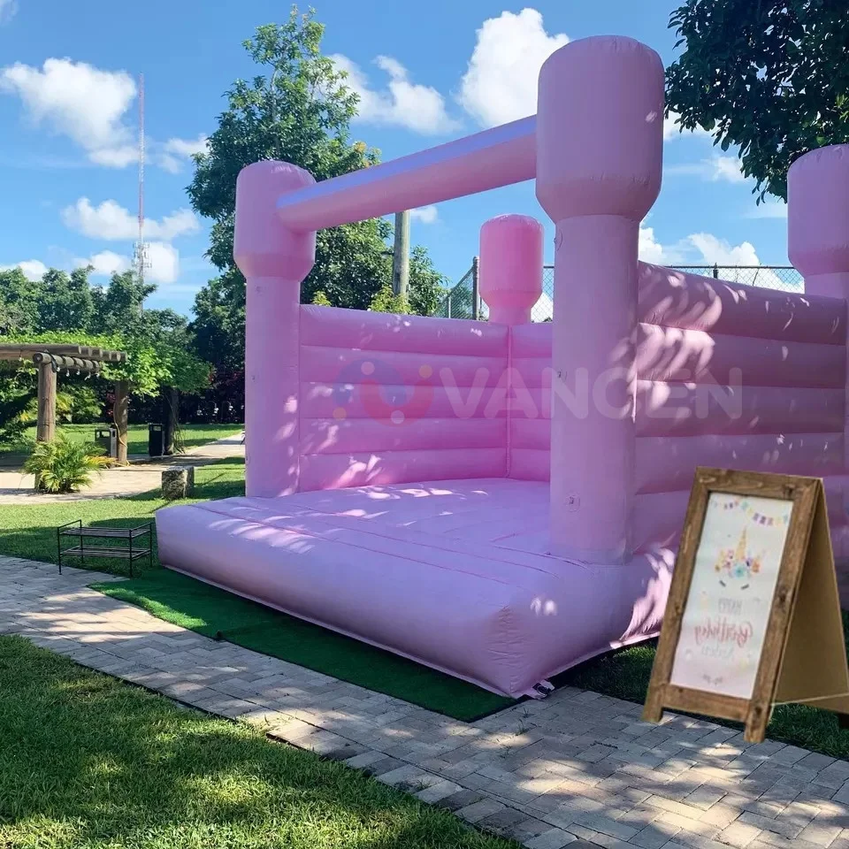 

Romantic Commercial Inflatable Pink Wedding Jump Bouncy Castle Bounce House