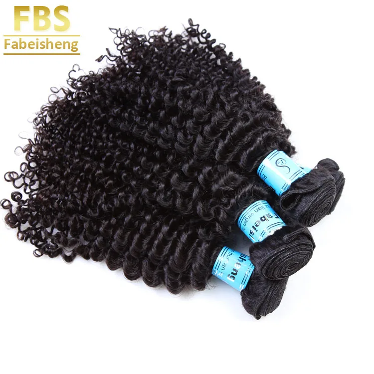 

FBS 100% Raw Mink Brazilian Hair with Deep Curly Wave 40 Inches Extension Bundle Virgin Hair Wig