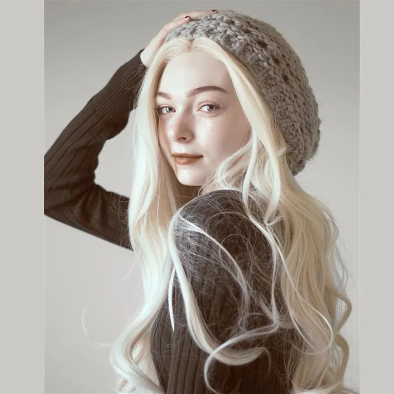

Fashion Quality African black headgear wigs lady big wavy mid-length curly hair
