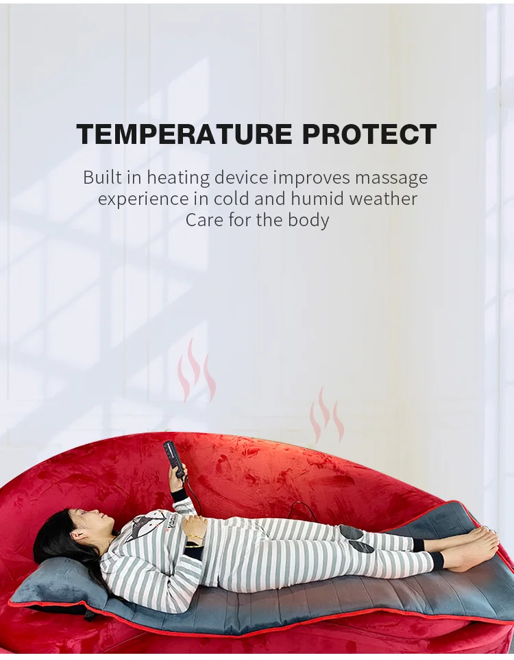 Foldable Topper Full Body Electric Thermal Vibrating Massage Mat