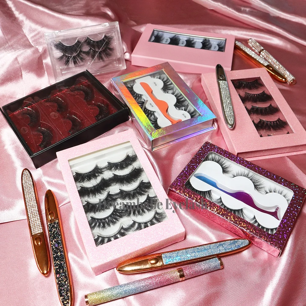 

full mink strip lashses eyelash strips cute lashes box lashes5d wholesale vendor bulk mink eyelashes, Black