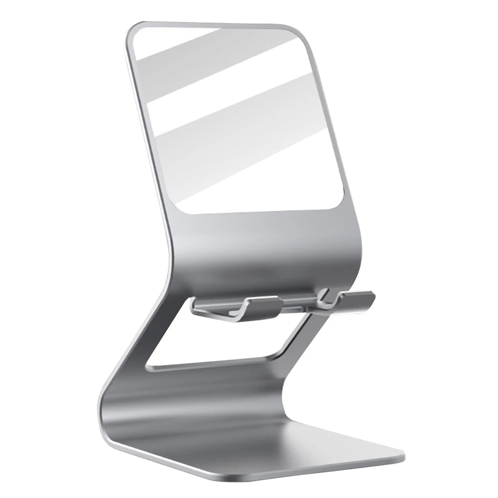 

Free Shipping 1 Sample OK Alloy Tablet Cell Phone Stand RAXFLY Desktop Mobile Phone Holder with Mirror