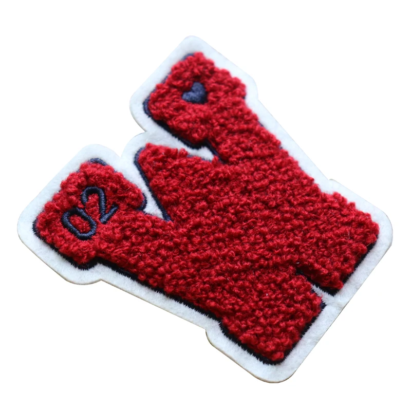 

Factory Price Embroidery Towel Chenille Indibidual Letter Patch