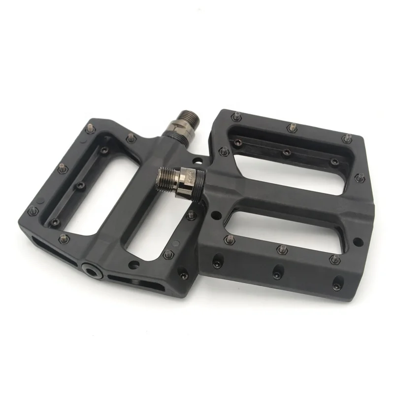 

Light MTB BMX Foading Bike Parts Simple design bicycle pedal Axle CNC Nylon plastic Bicycle Pedal, Black