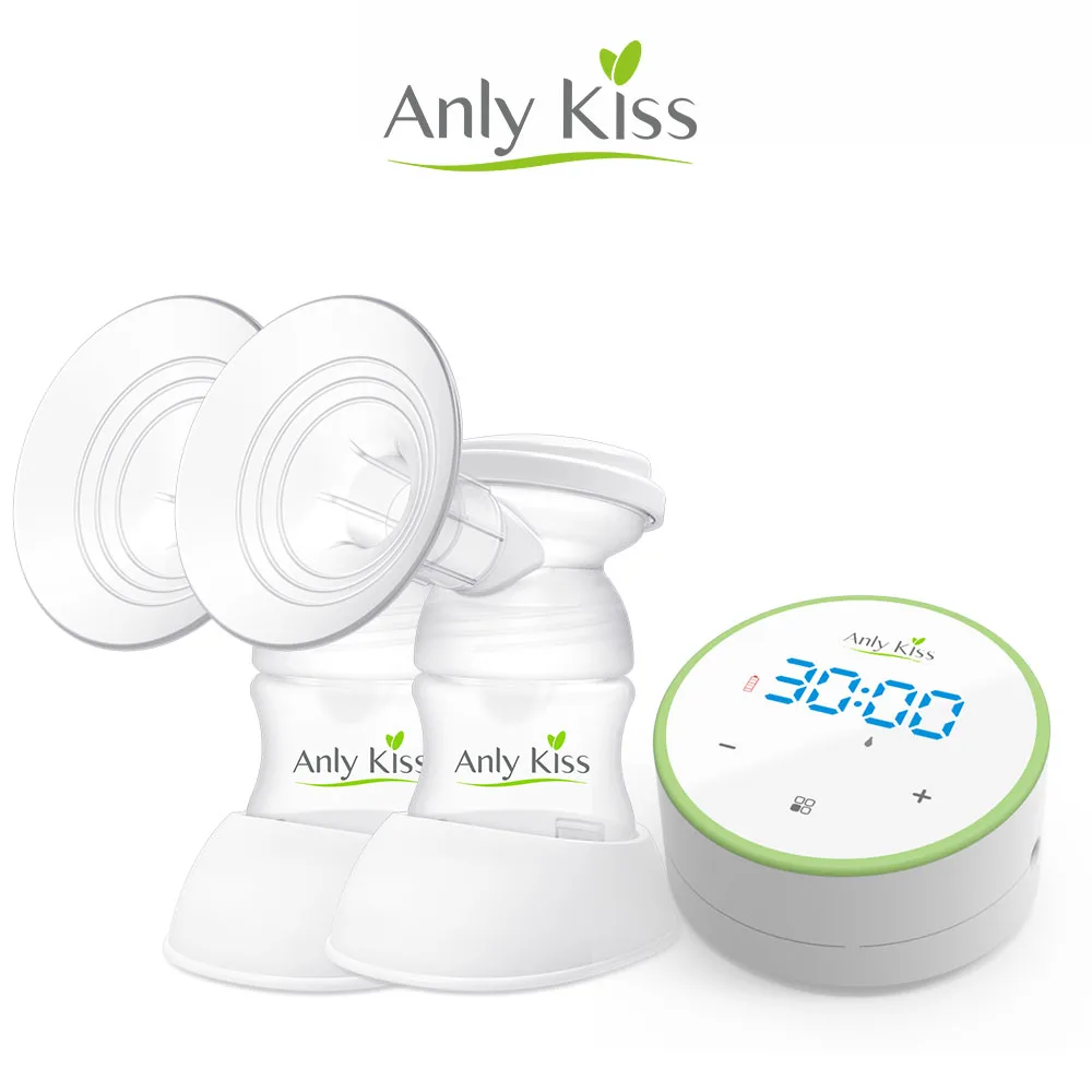 

2020 Anly Kiss Silicon Double Breast Milk Pump Electric with Baby Feeding Bottles