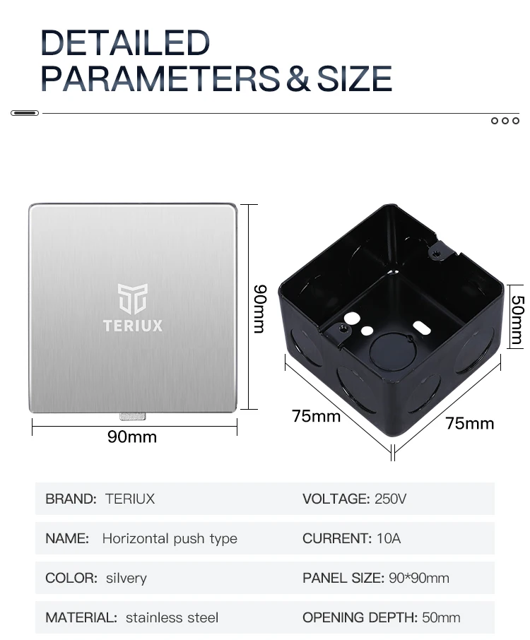 Wholesale small stainless steel flat push floor socket box