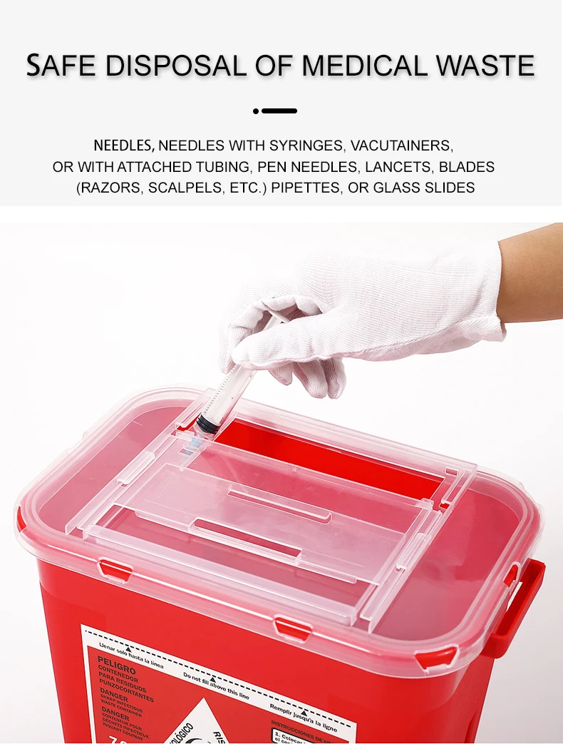 Container Medical Syringe Disposable Waste Disposal Factory Medic Red