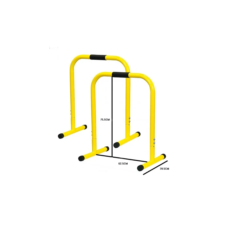 

Double pole multifunctional indoor single parallel bars home pull-up trainer split parallel bars push-up stand, Black/yellow