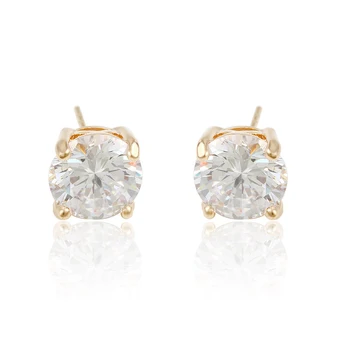 gold stone stud earrings