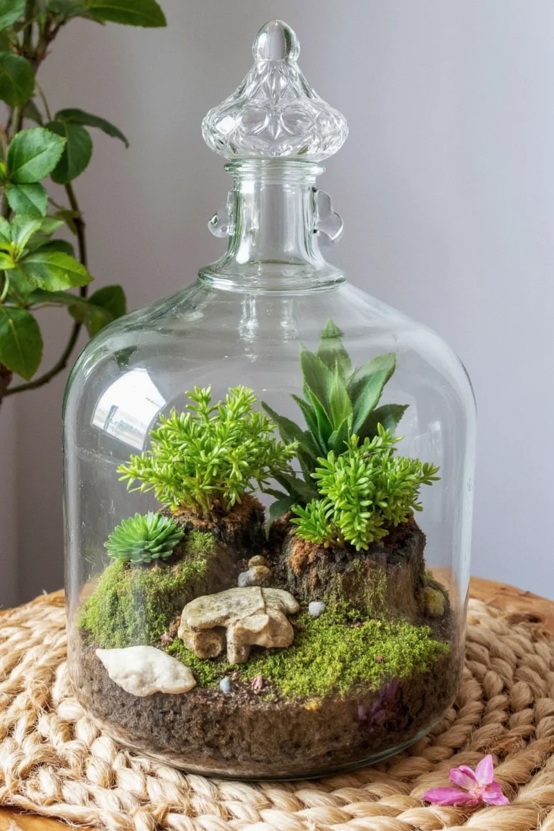 A large stacked terrarium with platforms, bridges, and hiding spots designed specifically for multiple cats.