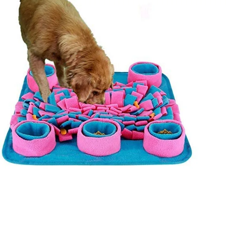 

Pet snuffle Mat Dog slow feeder Sniffing training mat anti slip interactive toy durable washable Factory Wholesale, Red