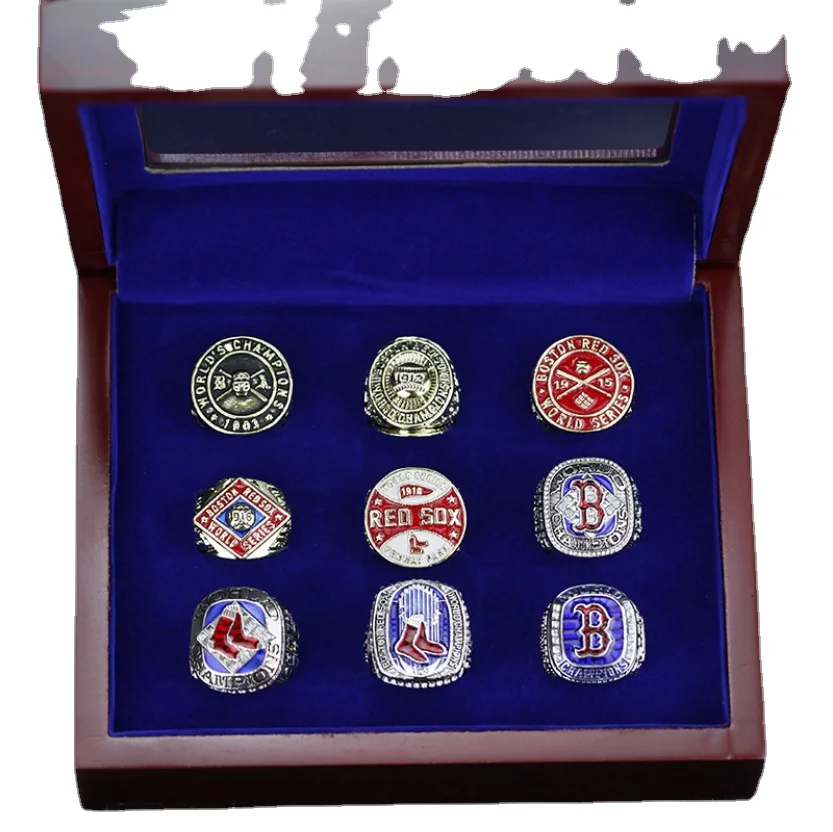 

9pcs/set The MLB 1903 1912 1915 1916 1918 2004 2007 2013 2018 The Boston Red Sox Championship rings set champion ring