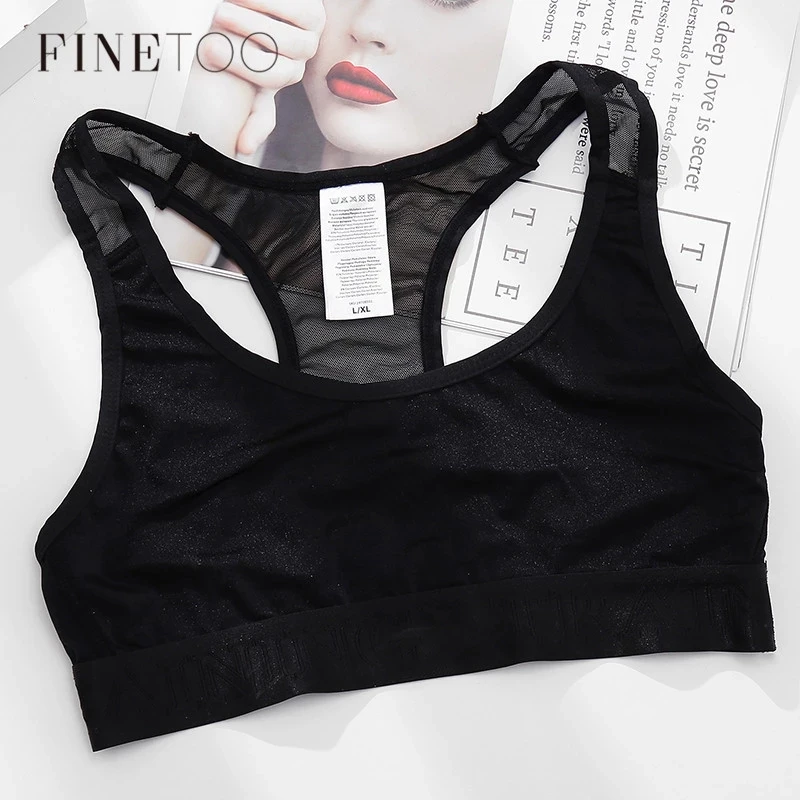 

FINETOO Seamless Tops Women Breathable Tanks S-XL Girls Underwear Soft Wireless Bralette Active Bra Outdoor Female Lingerie New