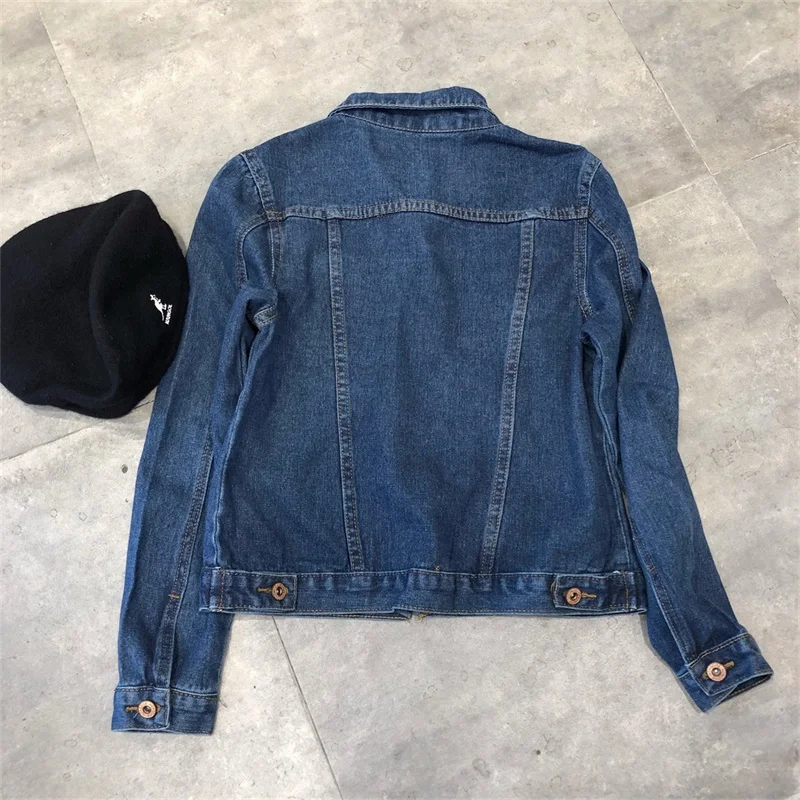 Guangzhou Oem Custom Denim Wholesale Jacket Woman Lady Baggy Jean Coat