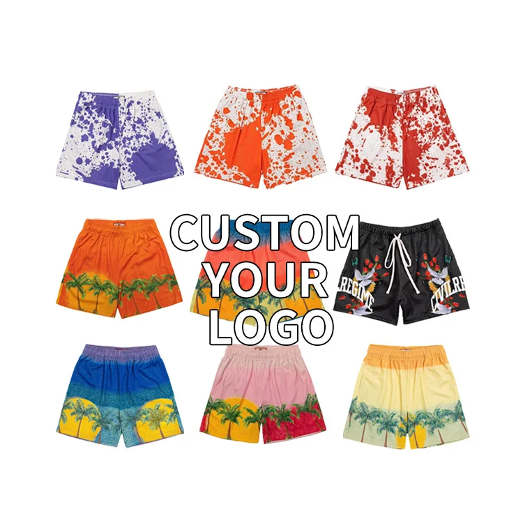 

Wholesale Mesh Gym Shorts Custom Logo Men Short Blank Polyester Sublimation basketball Mesh Shorts