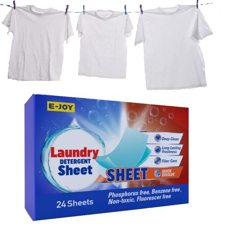 

Hot selling cleaning eco friendly strips sheets laundry detergent sheet made in China, Customrized