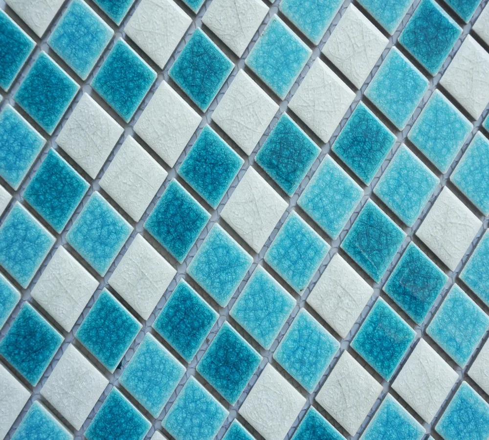 Hexagon Tile Chinese Backsplash Wooden White Porcelain Mosaic