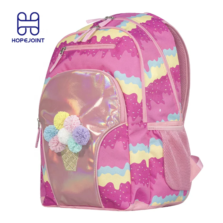 

Bags Backpack Child School Bag Beuaty With Logos Best Selling Custom Logo Brand Girls Floral Backpacks Teens Strong Gliter, Pink