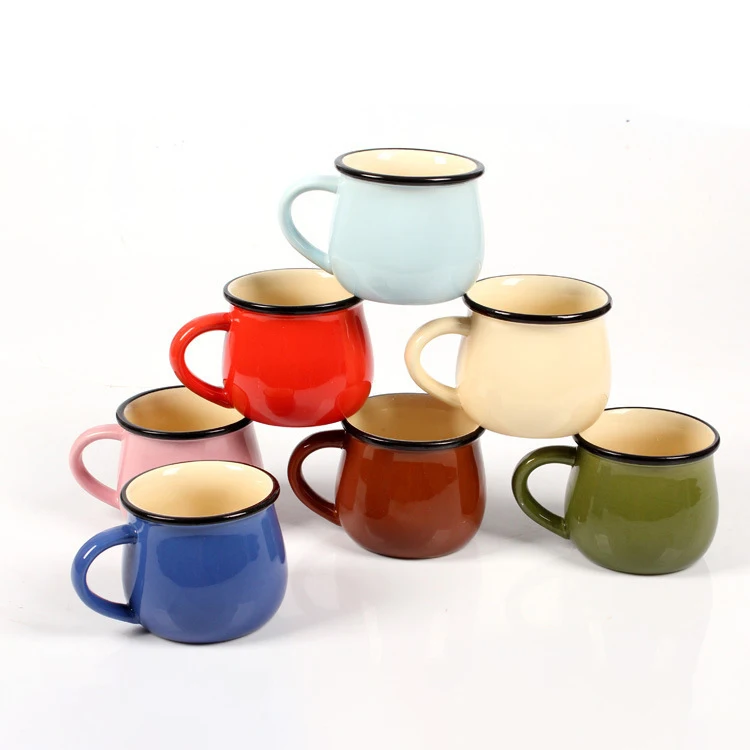 

High Quality Multi Color Ceramic Coffee Cup Mugs Matte water cup creative mug advertising cup