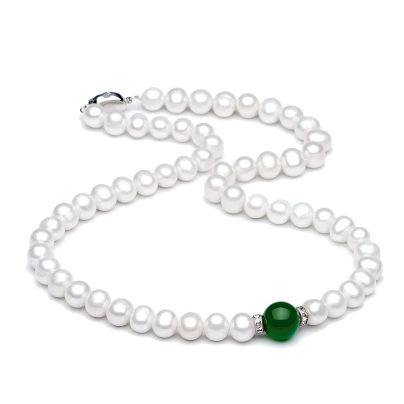

Certified Long Simple Pearl Locket Link Pendant Necklace