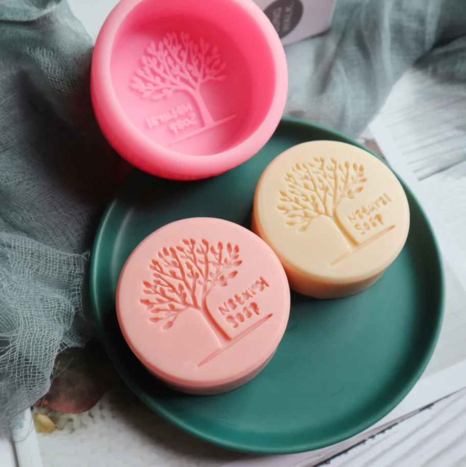

S95 3d Handmade Soap Silicone mold Tree English Cake decoration mould, Random