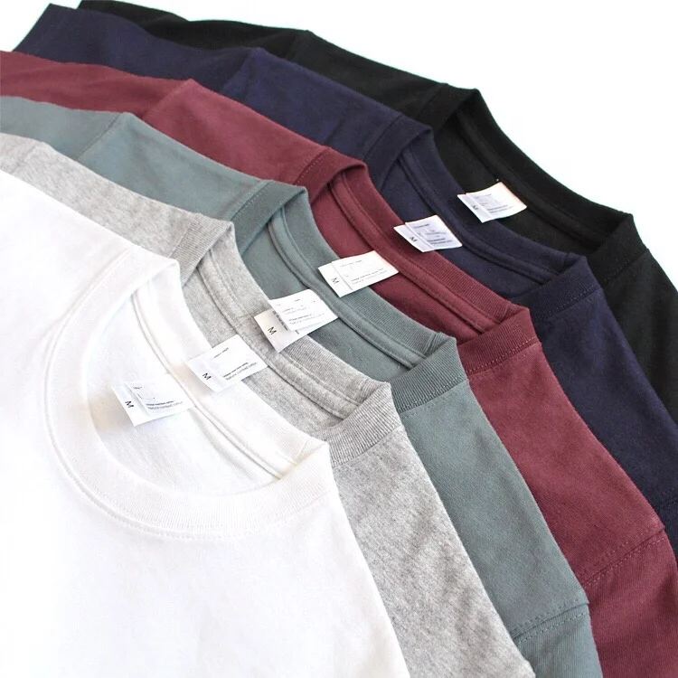 

Wholesale Plain soft basic white shirt mens tshirt heavy thick 100% cotton 265gsm many color black t shirt for men and unisex