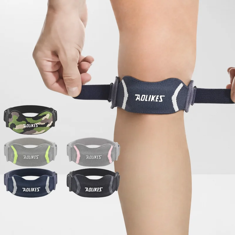 

Aolikes Adjustable flat-bed machine Sport fitness Gym Workout Knee Protector Support Patella Belt Running knee brace Belt Straps