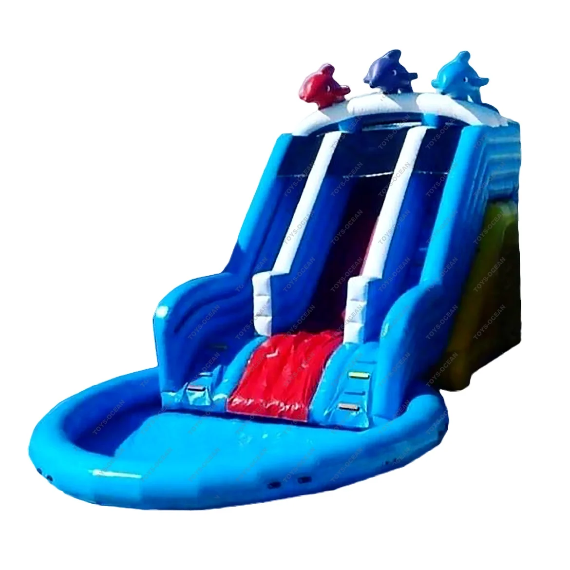 

2022 new Outdoor Commercial Rental Inflatable Water Slide with Pool for Kids