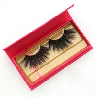 

Hot Sales Mink Eyelash 100% Real Fluffy Cruelty Free 3d Mink 25mm Eyelashes with Lashes Packaging Box