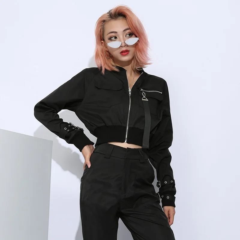 

Womens Crop Bomber Cargo Jacket, As the pics or custom as your request