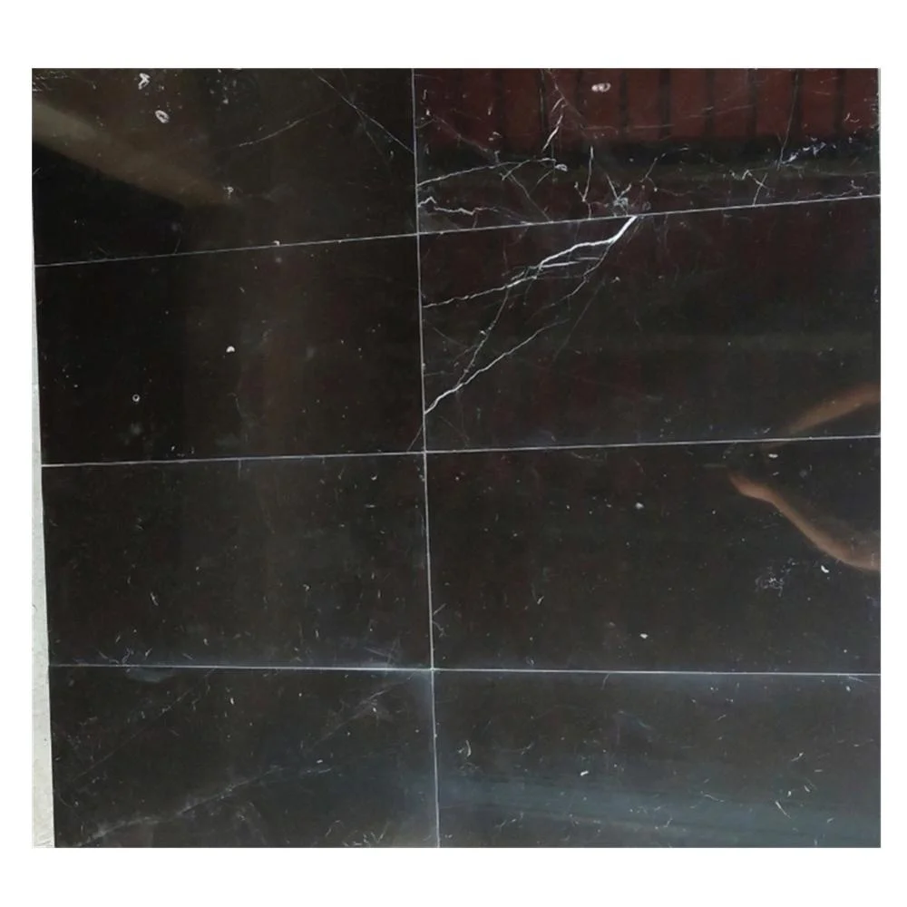12x24 Polished Black With White Veins Tile Nero Marquina Black Marble