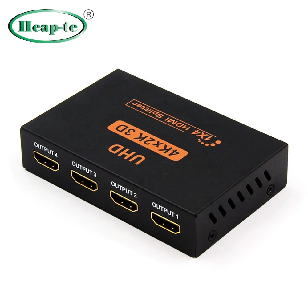 

HDMI 1x4 Splitter 1 In 4 Out Audio Video Splitter 3D 4K x 2K 1080P for XBOX DVD PS3 with EU US UK Power, Black