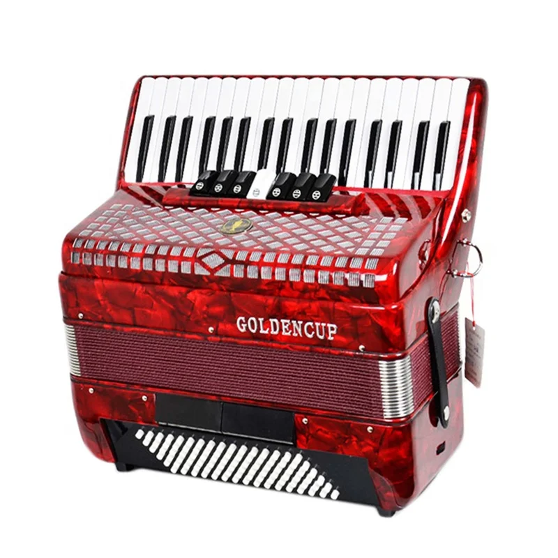 

JH2017 gold cup 37 key 96 Bass keyboard accordion, accordions, Black, red,blue, others as requested