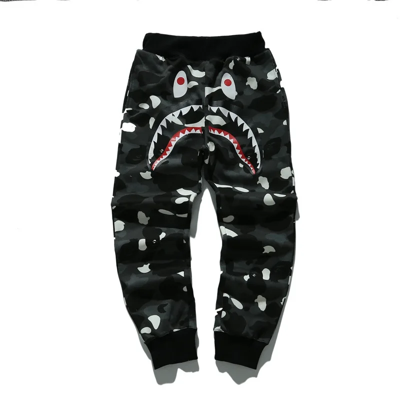 

Hot Style Ape Shark Mix Camo Printed Sweatpants Casual Men Plus Size Cotton Pants
