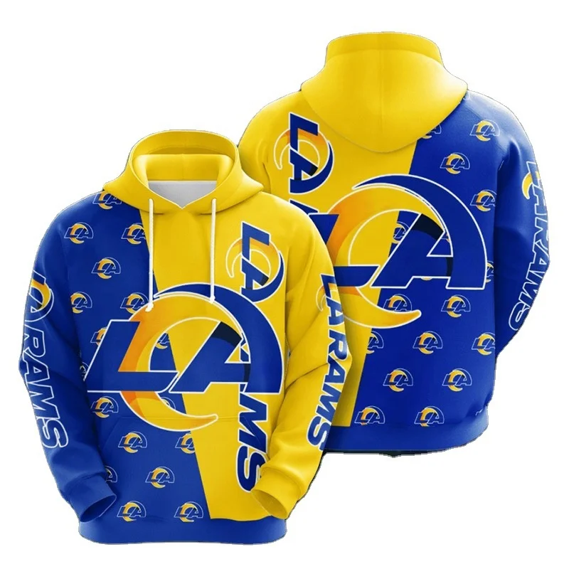 

X01598L Men's new NFL Football Los Angeles Ram 3D digital print hoodie