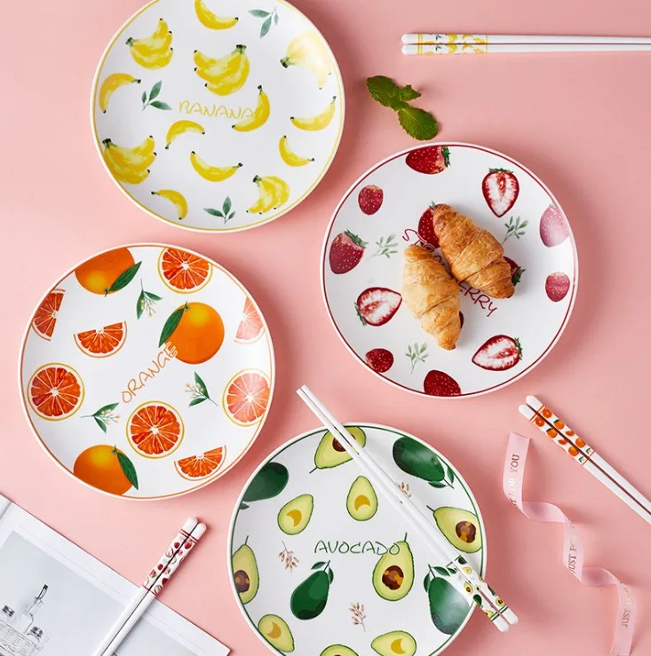 

Wholesale Creative Home Decorative Ceramic Fruit Dishes Fruit Porcelain Plate Multi-function Dish, Same as the picture
