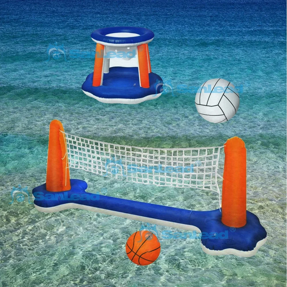 

Outdoor Playing Inflatable Beach Floating Hoops Swimming Pool Toys Children Ball Games Volleyball Basketball Water Sports, Customized color