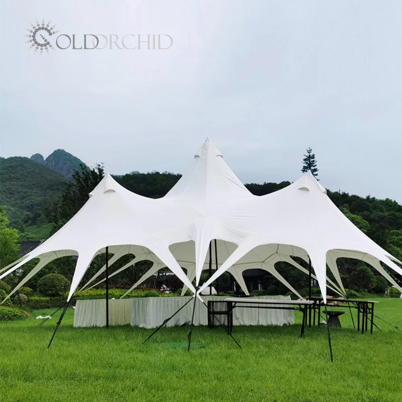 

Luxury 8 persons family outdoor camping beach awning large garden event wedding party lotus canopy sun shade shelter tent